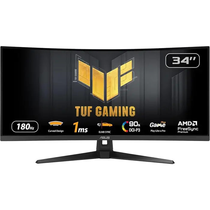 ASUS TUF Gaming VG34VQ3B, 34 Zoll Curved-Gaming-Monitor, 180 Hz, VA, FreeSync Premium-90LM0AA0-B01170