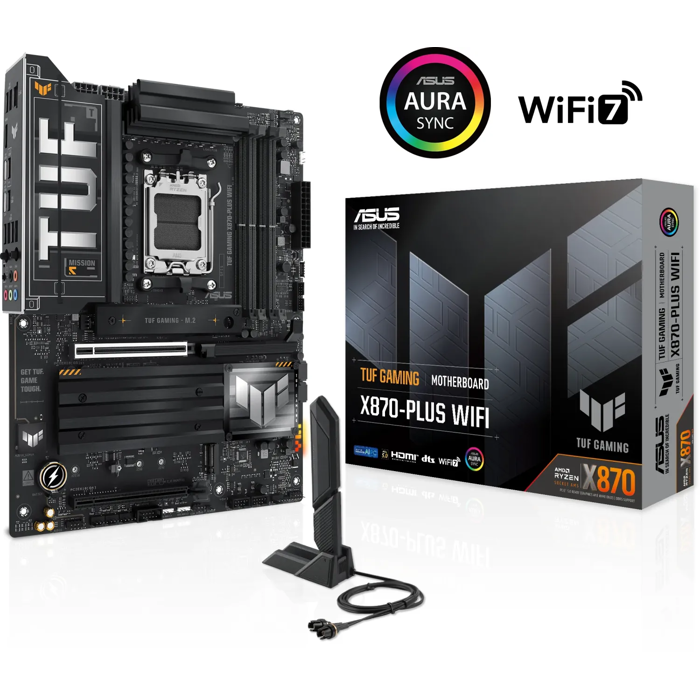 Asus Tuf Gaming X870-PLUS WIFI, DDR5, SATA3, USB3.2GEN2X2, DP, 2.5GBE, WIFI 7, AM5 ATX