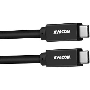 Avacom kabel 2 x Type-C 60W 100cm crni