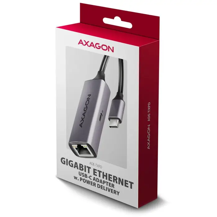 AXAGON ADE-TXPD Gigabit Ethernet Adapter, USB-C - titangrau-ADE-TXPD