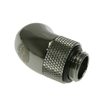 Bitspower adapter 45 degrees G1/4 inch male to G1/4 inch female - rotatable, glossy black BP-BS45R