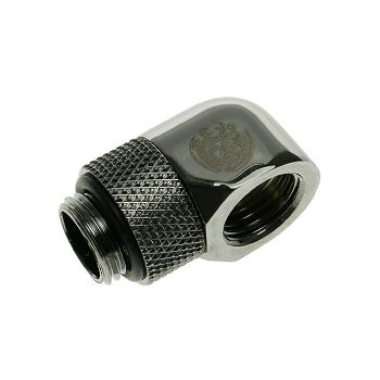 Bitspower adapter 90 degrees G1/4 inch male to G1/4 inch female - rotatable, glossy black BP-BS90R