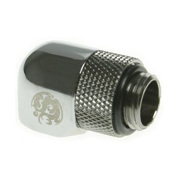 Bitspower adapter 90 degrees G1/4 inch male to G1/4 inch female - rotatable, shiny silver BP-90R