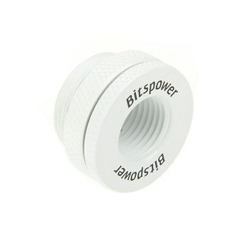 Bitspower housing bushing connection straight G1/4 inch IG to G1/4 inch IG - white BP-DWWP-C04