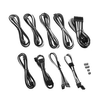 CableMod C-Series PRO ModMesh Cable Kit for RMi/RMx/RM (Black Label) - black/white CM-PCSR-FKIT-NKKW-R