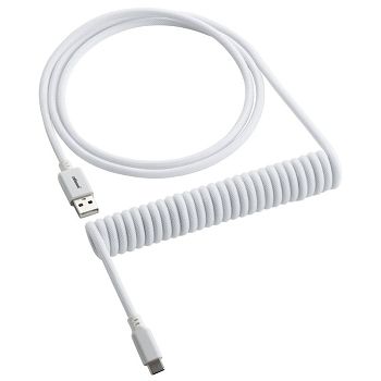 CableMod Classic Coiled Keyboard Cable USB-C to USB Typ A, Glacier White - 150cm CM-CKCA-CW-WW150WW-R