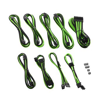 CableMod PRO ModMesh RT-Series ASUS ROG / Seasonic Cable Kits - black/light green CM-PRTS-FKIT-NKKLG-R