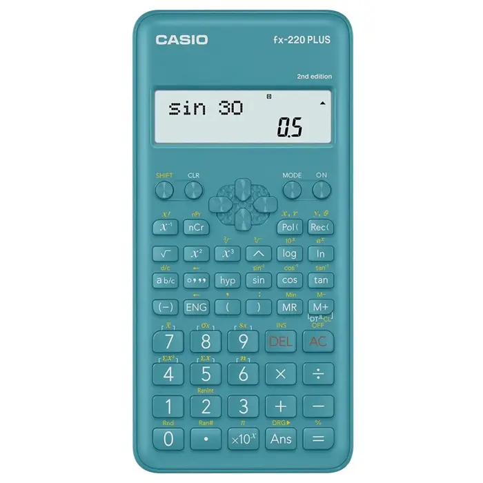 CASIO CALCULATOR SCIENTIFIC FX-220PLUS-2 BLUE, 12 DIGIT DISPLAY