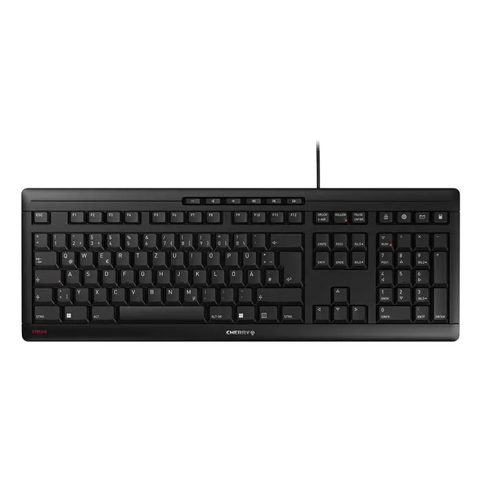 CHERRY STREAM keyboard Office USB QWERTZ German Black