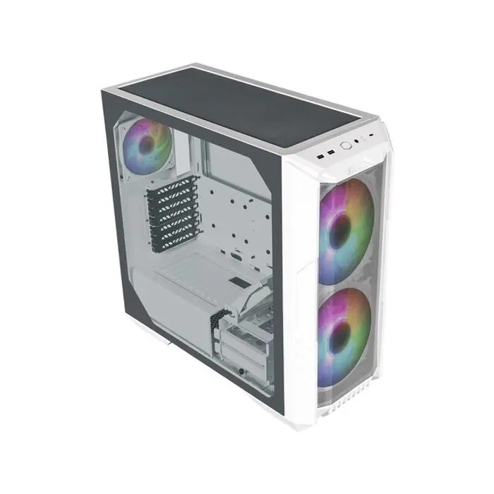 Cooler Master HAF 500, Midi-Tower, ARGB, Tempered Glass - white