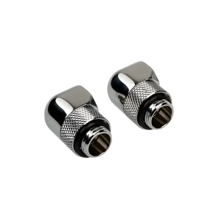 Corsair Hydro X Series Adapter 90 Grad G1/4 Zoll AG auf G1/4 Zoll IG - 2er Pack, drehbar, chrome silber-CX-9055008-WW