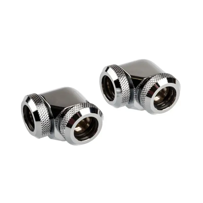 Corsair Hydro X Series XF Hardline Adapter 90 Grad 12mm AD auf 12mm AD Hardtube - 2er Pack, chrome silber-CX-9052021-WW