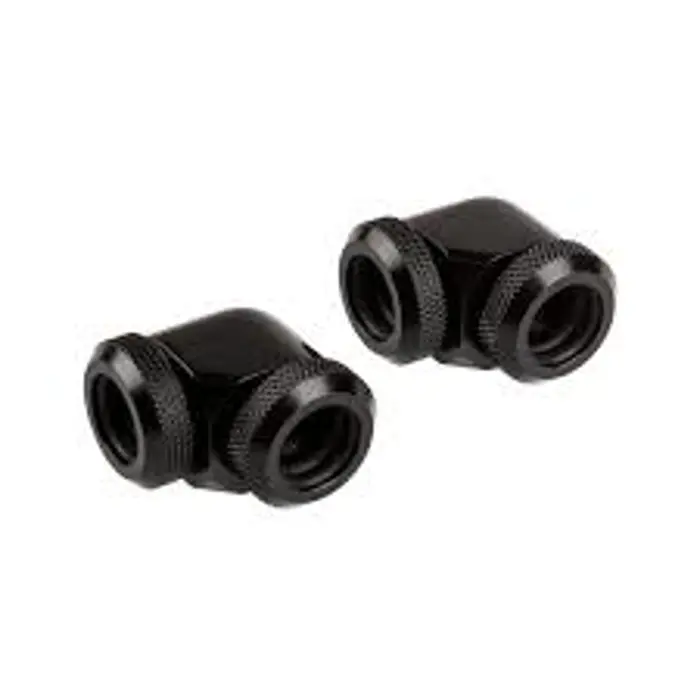 Corsair Hydro X Series XF Hardline Adapter 90 Grad 12mm AD auf 12mm AD Hardtube - 2er Pack, schwarz-CX-9052022-WW