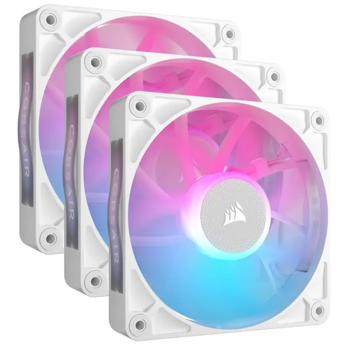 Corsair iCUE LINK RX120 RGB Series, PWM Fan 3 Pack - 120 mm, white