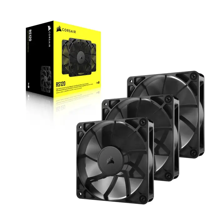 Corsair RS Series 120, PWM Lüfter 3er Pack  - 120mm, schwarz-CO-9050189-WW