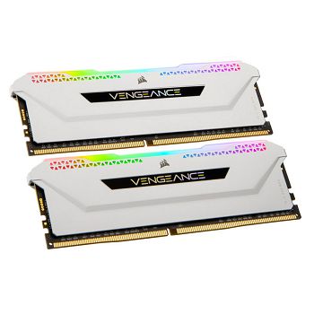 Corsair Vengeance RGB Pro SL, DDR4-3200, CL16 - 32 GB Dual-Kit, white CMH32GX4M2E3200C16W