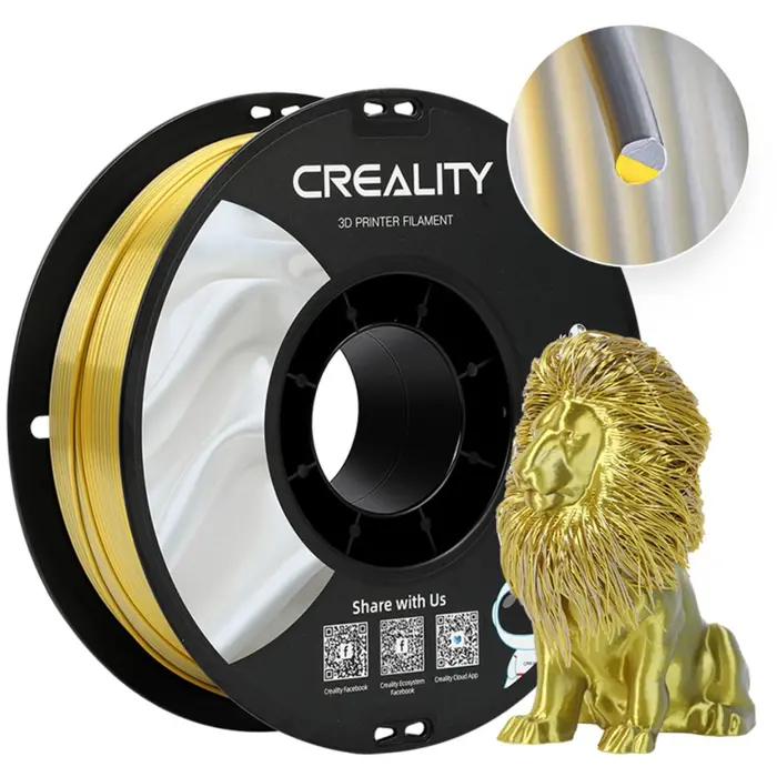 Creality CR-Silk PLA filament zlato/srebro, 3D filament