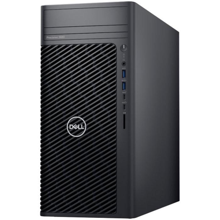 Dell Precision 3680 Tower, 1000W, Intel Core i7-14700 (33MB, 20C/28T, 5.4GHz, 65W), 32GB (2x16GB) DDR5, M.2 1TB PCIe, NVIDIA RTX 2000 16GB, 2xDP, 4xUSB-C, 6xUSB-A, RJ-45, SD CR, Mouse/Kb, Win11Pro, 3Y