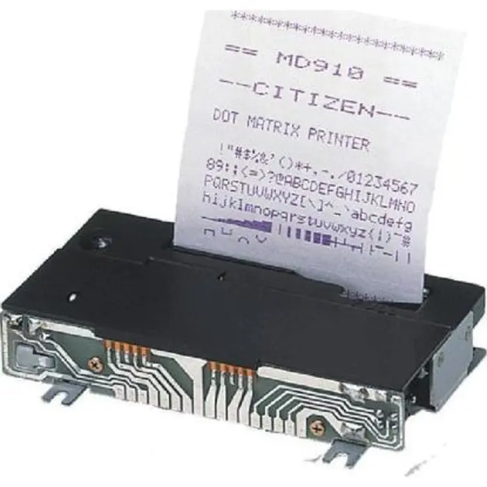 Dot matrix printer mechanism; 5V; 58mm paper width; 40 columns; Without knob