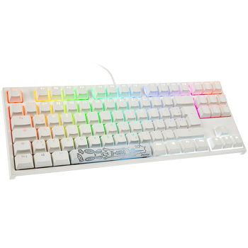 Ducky ONE 2 TKL PBT Gaming Tipkovnica, MX-Silent-Red, RGB LED - bijela DKON1787ST-SDEPDWWT1