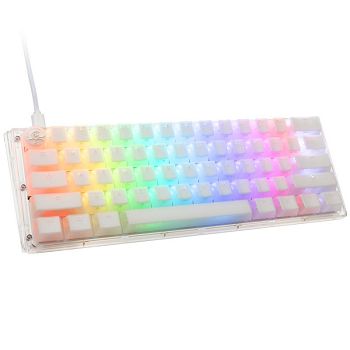 Ducky One 3 Aura White Mini Gaming Keyboard, RGB LED - MX-Speed-Silver (US) DKON2161ST-PUSPDAWWWWC1