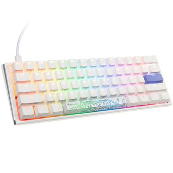 Ducky One 3 Classic Pure White Mini Gaming Keyboard, RGB LED - MX-Red (US) DKON2161ST-RUSPDPWWWSC1