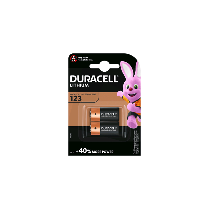 Duracell Baterija litijumska CR123A, 3V, blister 2 kom. - CR123A B2