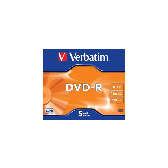 DVD-R Verbatim 4.7GB 16× Matt Silver single pack JC (1 komad)