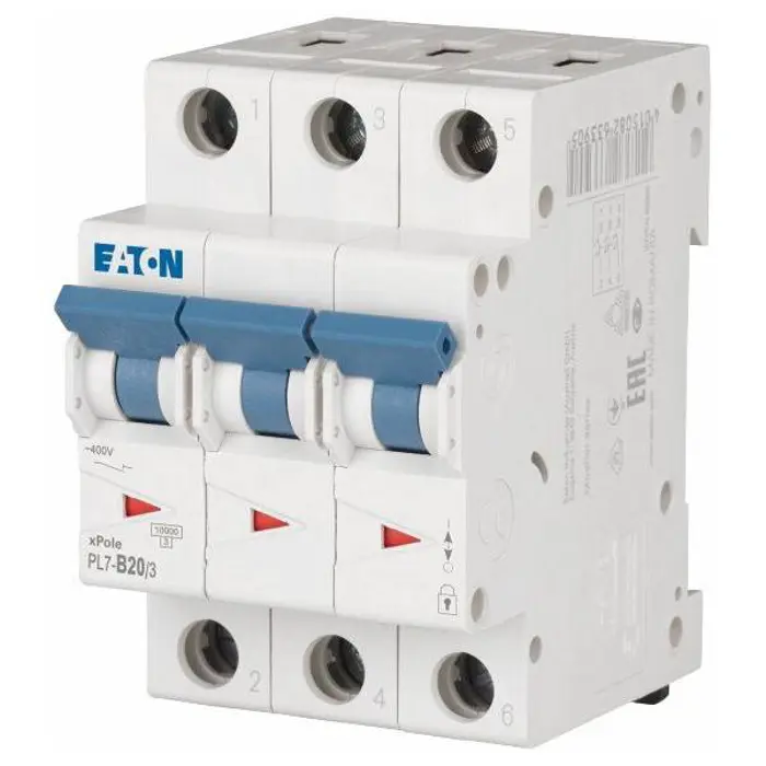 Eaton min.aut.prek. 20A, 3+N, 10kA, PL7-B20/3N