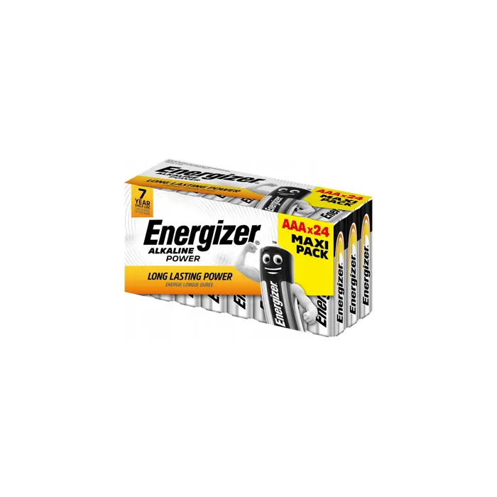 ENERGIZER BATTERIES ALKALINE POWER AAA LR03 MAXI PACK 24 PIECES NEW