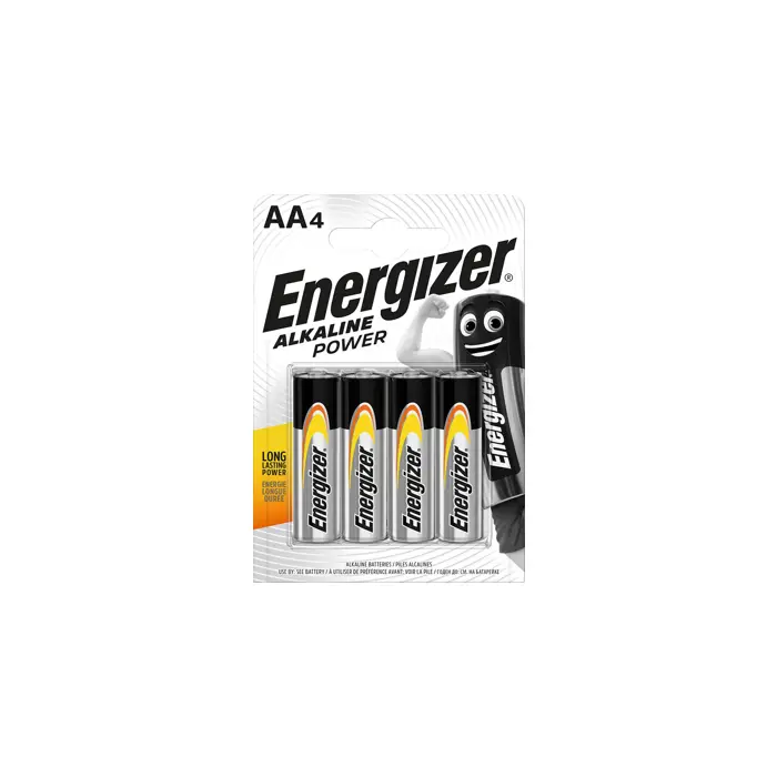 ENERGIZER BATTERY ALKALINE POWER AA LR6 BLISTER 4 PIECES