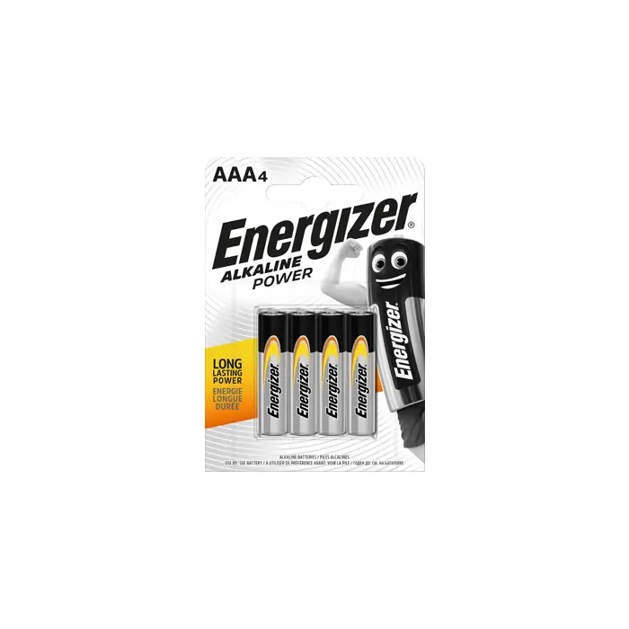 ENERGIZER BATTERY ALKALINE POWER AAA LR03 4 PIECES