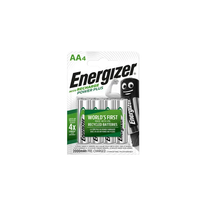 ENERGIZER BATTERY RECHARGEABLE POWER PLUS AA HR6/4 2000mAh