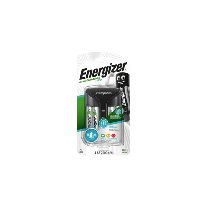 ENERGIZER Pro ACU HR6 POW battery charger + 2 AA 2000 mAh batteries