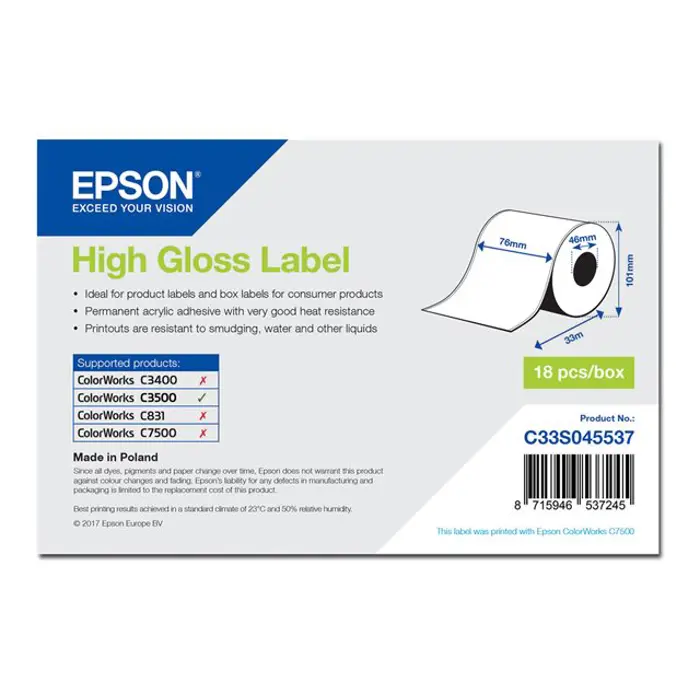 EPSON High Gloss Label - Continuous Roll