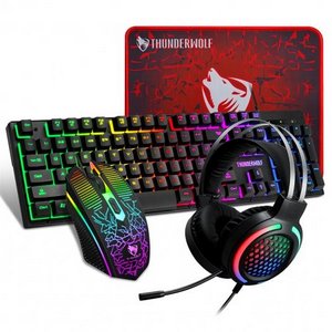 Extralink Gaming Set TF400 4in1 | Keyboard + Mouse + Headphones + Pad | LED backlight