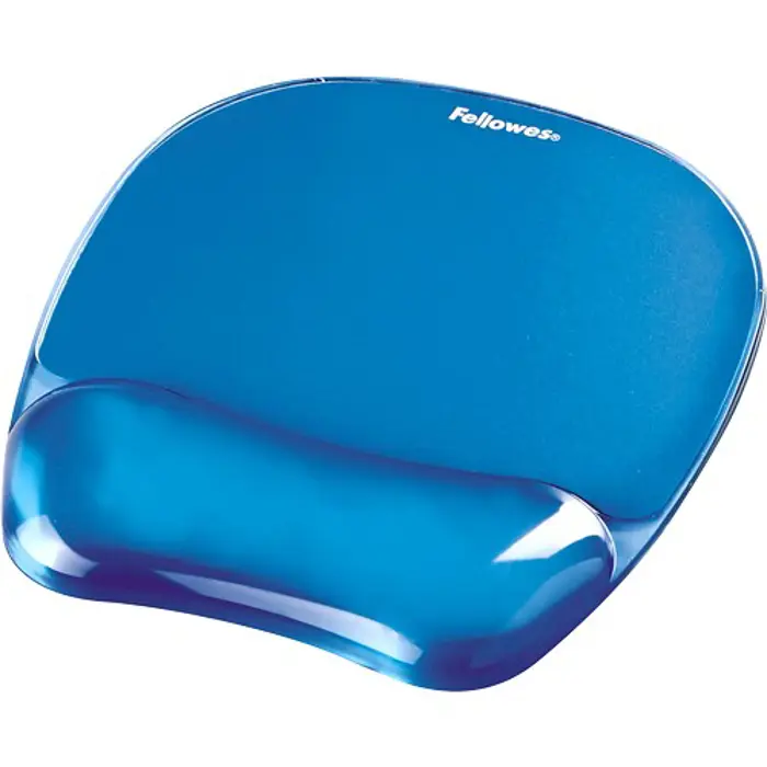 Fellowes Mouse & Wrist Pad Gel CRYSTAL cyan