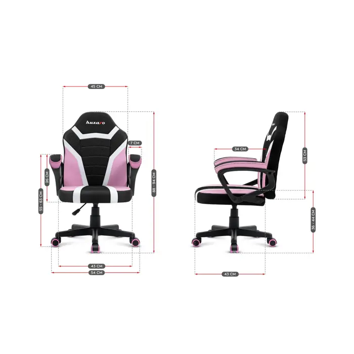 gaming-chair-for-children-huzaro-ranger-10-pink-mesh-51334-gamhuzfot0051.webp