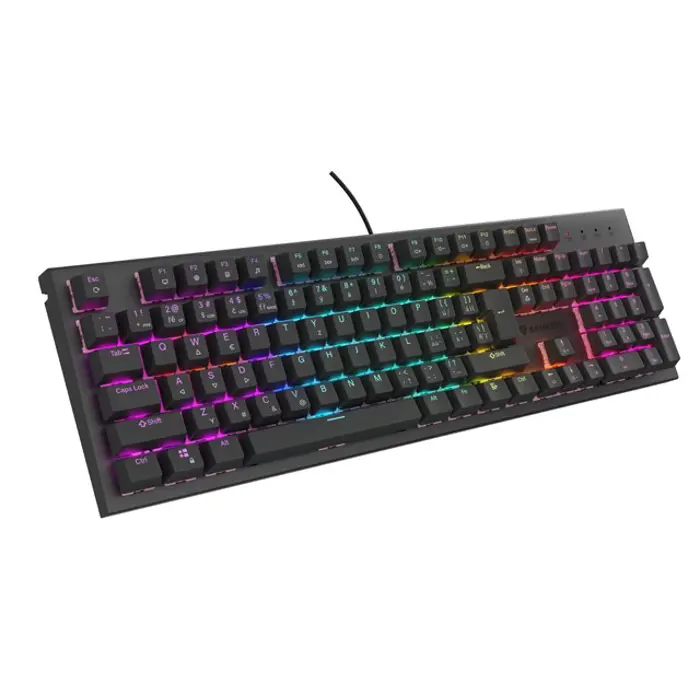 GAMING KEYBOARD GENESIS THOR 303 CZ/SK RGB BACKLIGHT MECHANICAL SILENT SWITCH BLACK HOT