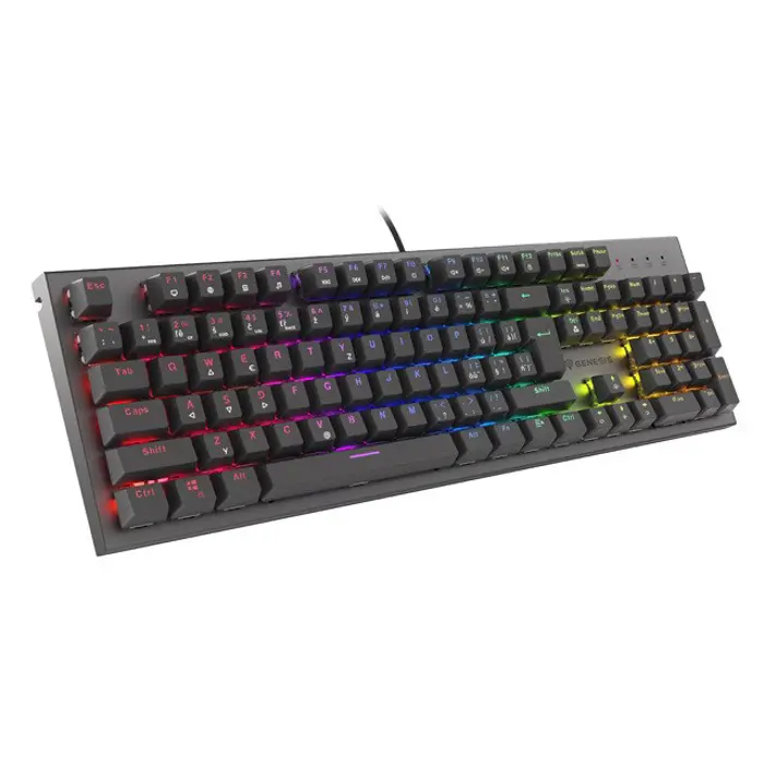 GAMING KEYBOARD GENESIS THOR 303 CZ/SK RGB BACKLIGHT MECHANICAL RED BLACK SWITCH HOT SWA