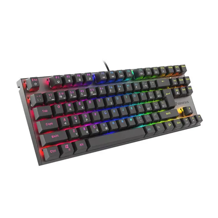 GAMING KEYBOARD GENESIS THOR 303 TKL CZ/SK RGB BACKLIGHT MECHANICAL RED BLACK HOT SWAP