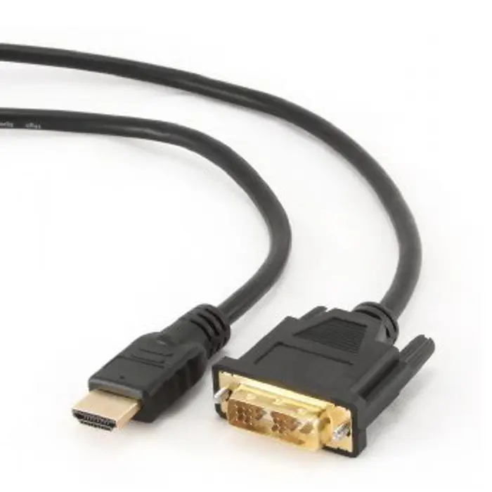 Gembird 1.8m, HDMI/DVI, M/M DVI-D Black