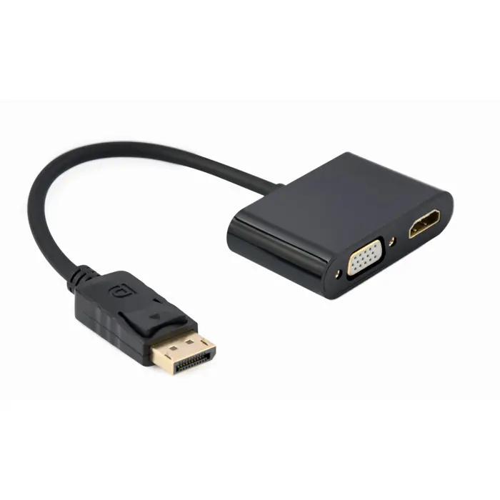 Gembird A-DPM-HDMIFVGAF-01 DisplayPort male to HDMI female + VGA female adapter cable, black