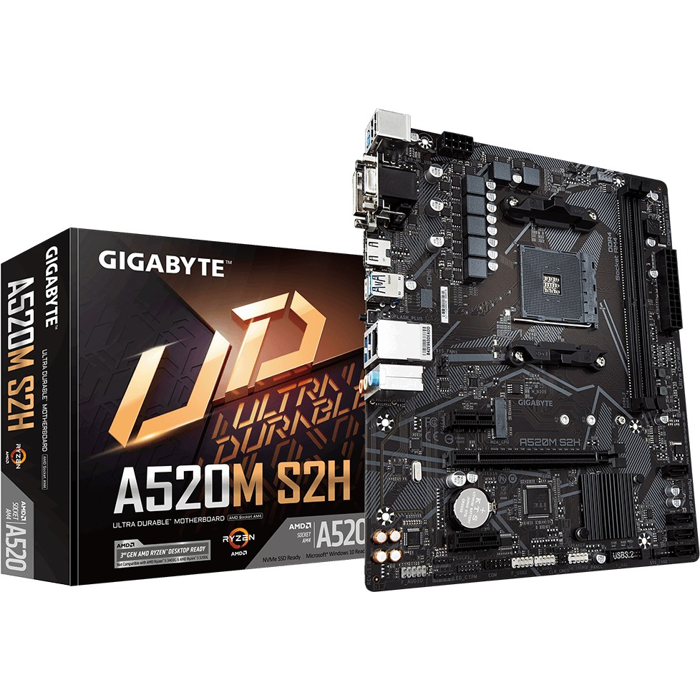 GIGABYTE A520M S2H, DDR4, SATA3, USB3.2Gen1, HDMI, AM4 mATX