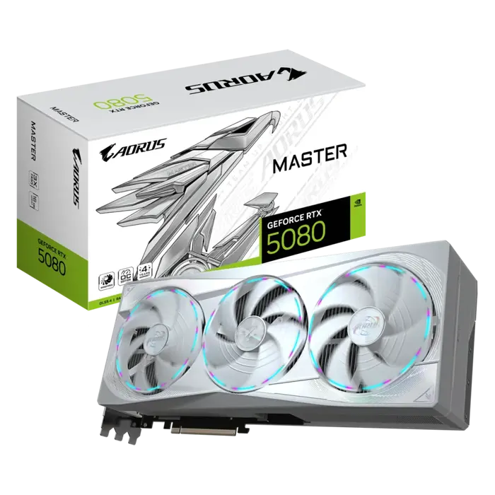 Gigabyte Aorus GeForce RTX 5080 Master Ice 16G, 16384 MB GDDR7