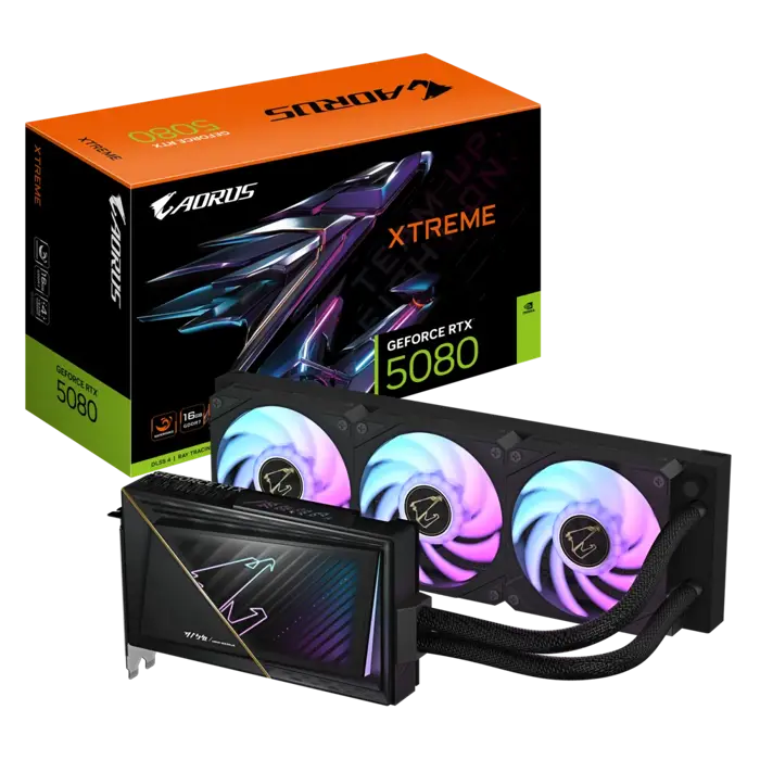 Gigabyte Aorus GeForce RTX 5080 Xtreme Waterforce 16G, 16384 MB GDDR7