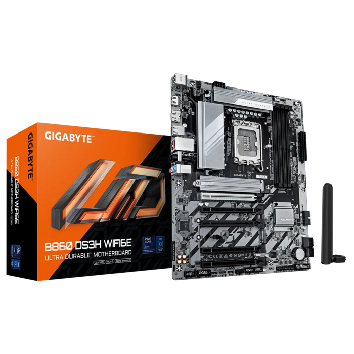 GIGABYTE B860 DS3H WIFI6E, DDR5, SATA3, USB3.2GEN2X2, DP, WIFI 6E, LGA1851 ATX