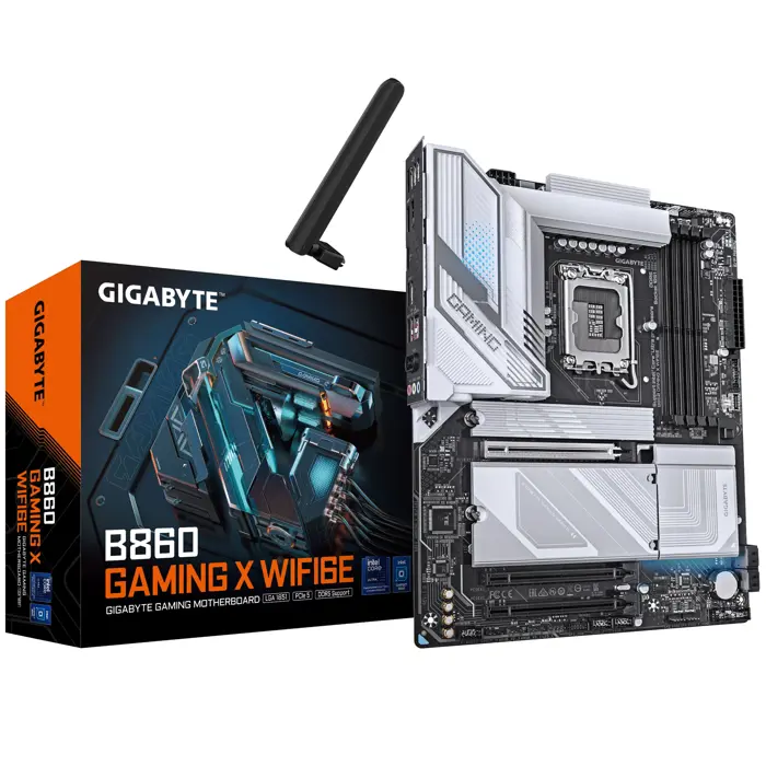 Gigabyte B860 Gaming X WiFi6E Mainboard, Sockel LGA 1851, Intel B860, ATX, DDR5-B860 GAMING X WIFI6E