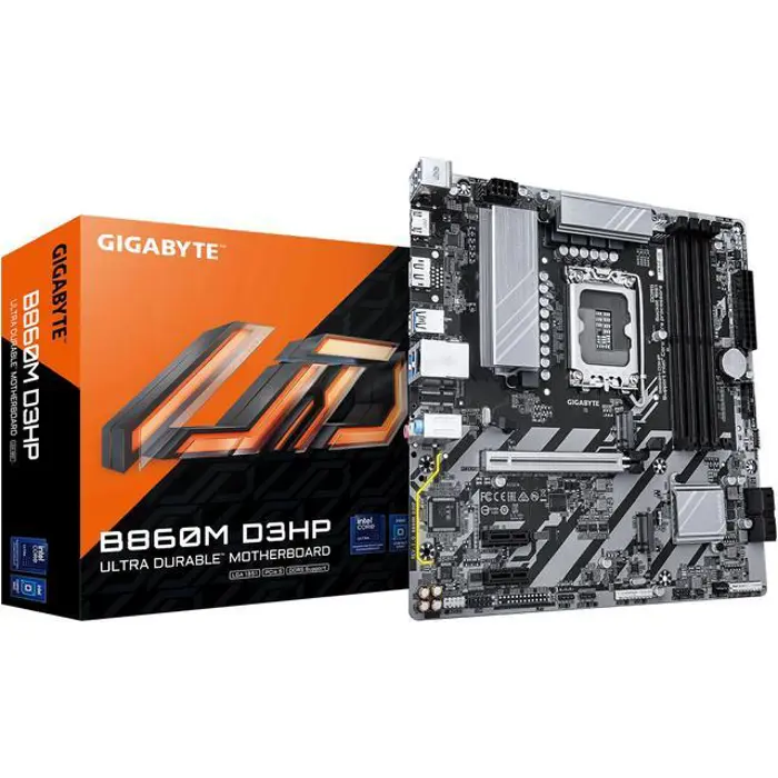 GIGABYTE B860M D3HP Mainboard, Sockel LGA 1851, Intel B860, micro-ATX, DDR5-B860M D3HP