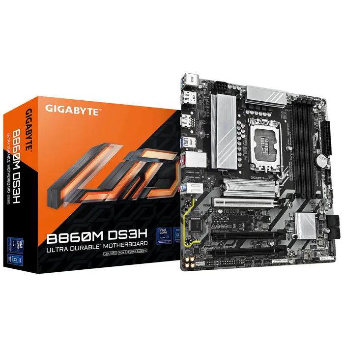 GIGABYTE B860M DS3H Mainboard, Sockel 1851, Intel B860, mATX, DDR5-B860M DS3H